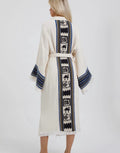 Sultan Koleksiyonu Mavi Nakış İşlemeli Müslin Kaftan